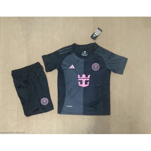 Camisa de time de futebol Inter Miami Replicas 2º Equipamento Infantil 2025-26 Manga Curta (+ Calças curtas)